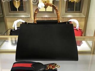 453764 DVU1G 8974 グッチ ニムフェア バッグ コピー Gucci Nymphaea ミディアム レザー トップハンドルバッグ レディース ショルダーバッグ ブラック＆レッド レザー