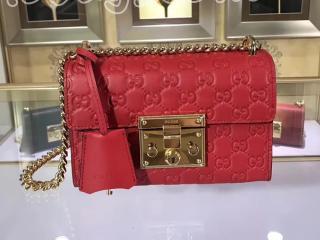 409487 CWC1G 6433 グッチ パドロック バッグ コピー GUCCI Padlock グッチ シグネチャー スモール レディース ショルダーバッグ 2色可選択 ハイビスカスレッド