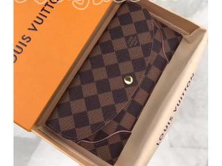 N61227 ルイヴィトン ダミエ・エベヌ 長財布 コピー 「LOUIS VUITTON」 ポルトフォイユ・カイサ ヴィトン レディース 人気 二つ折り財布 2色可選択 ローズ・バレリーヌ