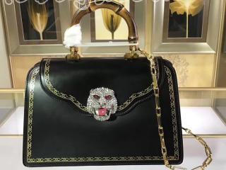 488666 DT98X 8556 グッチ シアラ バッグ スーパーコピー GUCCI バンブー フレームプリント バッグ レディース ショルダーバッグ 2色可選択 ブラック