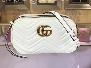 447632 DTD1D 9022 グッチ GGマーモント バッグ コピー GUCCI GG Marmont スモール レディース ショルダーバッグ 7色可選択 ホワイト レザー