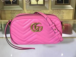 447632 DRW1T 5554 グッチ GGマーモント バッグ コピー GUCCI GG Marmont スモール レディース ショルダーバッグ 7色可選択 ピンク レザー