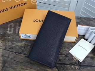 M64138 ルイヴィトン カーフ 長財布 スーパーコピー 「LOUIS VUITTON」 ポルトフォイユ・ロング コイン ヴィトン メンズ 二つ折り財布 2色可選択 ブルーマリーヌ