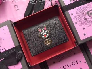 グッチ レディース 財布 コピー GUCCI Boscoレザー カードケース 二つ折り財布 3色可選択 ブラック 499325 CAO0G