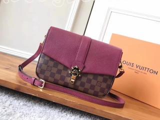 N42442 ルイヴィトン ダミエ･エベヌ バッグ コピー 「LOUIS VUITTON」 クラプトン ヴィトン レディース ショルダーバッグ 3色可選択 レザン