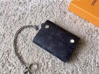 M63510 ルイヴィトン モノグラム・エクリプス 財布 コピー 「LOUIS VUITTON」 チェーン・コンパクトウォレット ヴィトン メンズ 三つ折り財布