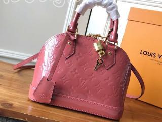 M94769 ルイヴィトン モノグラム・ヴェルニ バッグ スーパーコピー 「LOUIS VUITTON」 アルマ BB ハンドバッグ ヴィトン レディース ショルダーバッグ 4色可選択 ヴィユーローズ