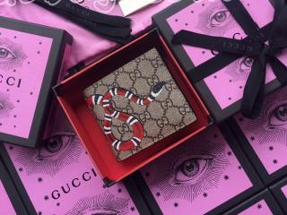 451268 K551N 8666 グッチ 財布 コピー GUCCI キングスネーク GGスプリーム ウォレット メンズ 二つ折り財布