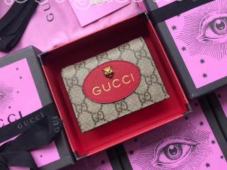 ‎476420 K8KUT 9778 グッチ GGスプリーム 財布 スーパーコピー GUCCI GG Supreme チェリー付きキャンバス カードケース（コイン＆紙幣入れ付き）レディース 二つ折り財布