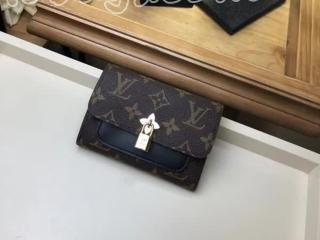 M62578 ルイヴィトン モノグラム 財布 スーパーコピー 「LOUIS VUITTON」 ポルトフォイユ・フラワー コンパクト ヴィトン レディース 二つ折り財布 3色可選択 ノワール