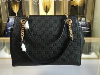 453773 DWT1G 1000 グッチ バッグ スーパーコピー GUCCI シグネチャーチェーン トートバッグ レディース ショルダーバッグ 3色可選択 ブラック