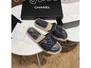 18SS☆CHANEL☆マトラッセ×ラム エスパドリーユサンダル G33352 X01000 4B461 ブルー CHANEL靴