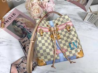 N41066 ルイヴィトン ダミエ・アズール バッグ コピー 「LOUIS VUITTON」 ネオノエ ヴィトン レディース 巾着バッグ　ショルダーバッグ