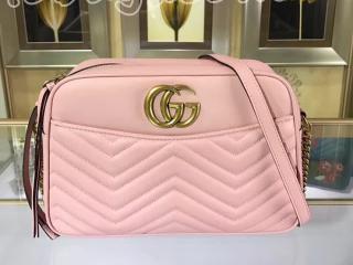 443499 DRW1T 5909 グッチ GGマーモント バッグ コピー GUCCI GG Marmont キルティング レディース ショルダーバッグ 4色選 ライトピンク