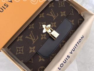 M62577 ルイヴィトン モノグラム 財布 コピー 「LOUIS VUITTON」 ポルトフォイユ・フラワー ヴィトン レディース 二つ折り長財布 2色選 ノワール