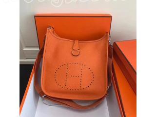 HERMES 巾着バッグ斜め掛け レディース バッグ エルメス エヴリン アマゾン ショルダーバッグ トリヨンクレマンス ルージュカザック