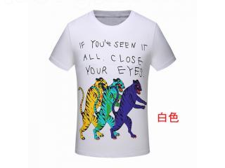 グッチ Tシャツ 虎 図案 アニメーション ディズニーランド【レディース・メンズ用】 英字ロコ半袖 Tシャツ 大人気  丸襟 全3色選択可