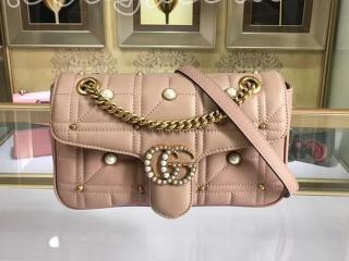 443497 DRWWT 5764 グッチ GGマーモント バッグ スーパーコピー GUCCI GG Marmont キルティング レディース ショルダーバッグ 3色選択可 ヌードベージュ