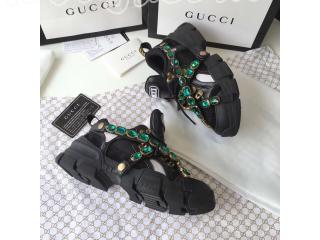 ‎〔フラッシュトレック〕 スニーカー GUCCI スニーカー 521679 D6050 1260 レザー＆オリジナルGG ロートップ トレッキングブーツ  チェーンが取り除く可