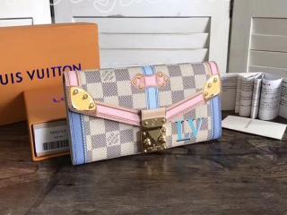 N60119 ルイヴィトン ダミエ･アズール 財布 スーパーコピー 「LOUIS VUITTON」 ポルトフォイユ・サラ ヴィトン レディース 二つ折り長財布