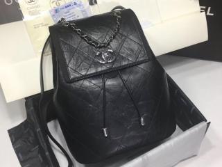 シャネル バッグ スーパーコピー グレインド CHANEL クランプル カーフスキン レディース バックパック シルバー金具 4色選択可 ブラック A57083 Y83367 08002