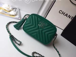 シャネル バッグ コピー CHANEL 2018年春夏 カメラ ケース カーフスキン レディース ショルダーバッグ 3色選択可 グリーン A57617 Y33193 4B987