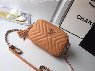 シャネル バッグ スーパーコピー CHANEL 2018年春夏 カメラ ケース カーフスキン レディース ショルダーバッグ 3色選択可 ブラウン A57617 Y33193 4B988