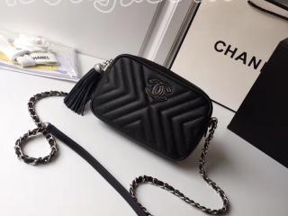 シャネル バッグ コピー CHANEL 2018年春夏 カメラ ケース カーフスキン レディース ショルダーバッグ 3色選択可 ブラック A57617 Y33193 4B989