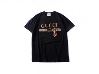 493117 X9V42 9169 ラビット GUCCI ロゴ Tシャツ　gucciシャツコピー黒、白選択可 シャツメンズおすすめ