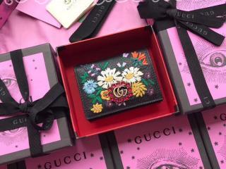 グッチ 財布 スーパーコピー GUCCI 18新作 コイン＆紙幣入れ付き レディース 二つ折り財布 3色選択可 ブラック レザー 499311