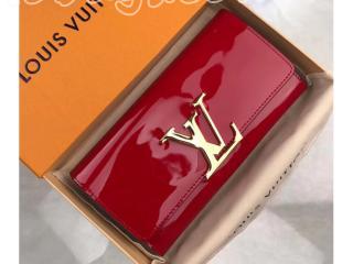 M64550 ルイヴィトン パテント 長財布 コピー 「LOUIS VUITTON」 ポルトフォイユ・ルイーズ ヴィトン レディース 二つ折り財布 2色選択可 ルージュ