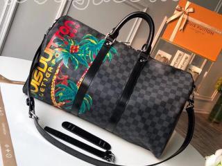 N50002 ルイヴィトン ダミエ･コバルト バッグ スーパーコピー 「LOUIS VUITTON」 キーポル・バンドリエール 45 ボストンバッグ