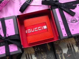 408827 CWGRN 7572 グッチ 財布 コピー GUCCI ストライプレザー ウォレット メンズ 二つ折り財布 2色選択可 オレンジ