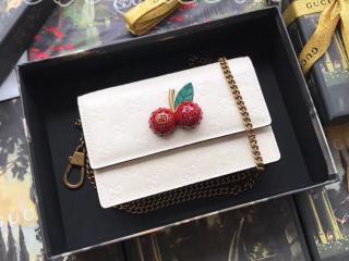 481291 0G6ET 8597 チェリー グッチ シグネチャー バッグ コピー GUCCI ミニバッグ レディース ショルダーバッグ 4色選択可 ホワイト