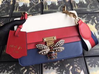 476542 DVUST 4199 グッチ  クイーン マーガレット バッグ コピー GUCCI Queen Margaret ミニバッグ レディース ショルダーバッグ・ポシェット 2色選択可 レッド＆マルチ&ホワイト レザー 日本未入荷