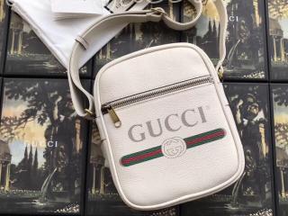 523591 0QRAT 8820 グッチ プリント バッグ スーパーコピー GUCCI メッセンジャーバッグ メンズ ショルダーバッグ 3色可選択 ホワイト レザー