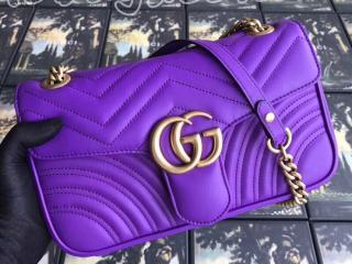 443497 DTDIT 5235 グッチ GGマーモント バッグ スーパーコピー GUCCI GG Marmont キルティングレザー レディース チェーンショルダーバッグ 8色可選択 パープル