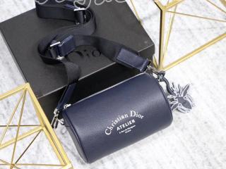 1ATPO061XXX_H00E ディオール バッグ コピー DIOR 3色可選択 ネイビー グレインドカーフスキン “ROLLER” クラッチ メンズ ショルダーバッグ