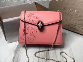 【285993】 BVLGARI ブルガリ バッグ スーパーコピー SERPENTI FOREVER フラップカバー セルペンティ フォーエバー レディース ショルダーバッグ 6色可選択 ピンク