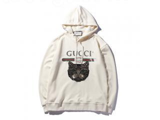 GUCCI ロゴ 白 フード トレーナー スウェット キャット 猫 2018 SS グッチ レディースファッションGUCCIトップス  パーカー・フーディ