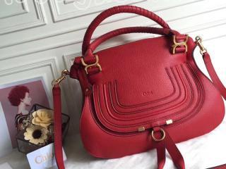 クロエ バッグ スーパーコピー 「CHLOÉ Marcie」ハンドバッグ スモールグレインカーフスキン レディース ショルダーバッグ CHC10WS860161004 8色選択可 レッド