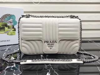 1BD108_2D91_F0009_V_COI プラダ ダイアグラム バッグ コピー PRADA Diagramme レディース チェーンショルダーバッグ 4色選択可 ホワイト