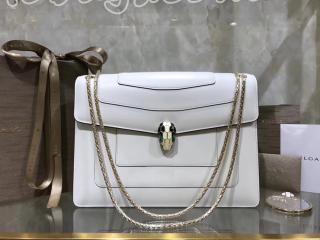 283170 ブルガリ バッグ スーパーコピー BVLGARI Serpenti Forever フラップカバー レディース ショルダーバッグ 6色可選択 ホワイトアゲート