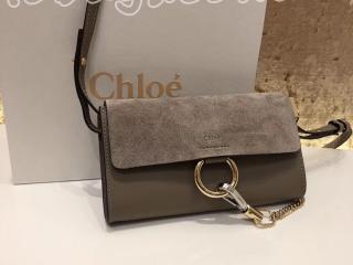 CHC16WP796H2O23W クロエ バッグ コピー「CHLOÉ FAYE」ストラップ付きウォレット ミニバッグ レディース ショルダーバッグ 5色選択可 motty grey