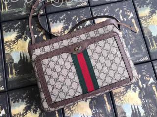 523354 96IWT 8745 グッチ GGスプリーム バッグ スーパーコピー GUCCI GG Supreme ミディアム レディース ショルダーバッグ ブラウン レザー