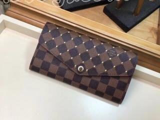 N60123 ルイヴィトン ダミエ･エベヌ 長財布 コピー 「LOUIS VUITTON」 ポルトフォイユ・サラ ヴィトン レディース 二つ折り財布