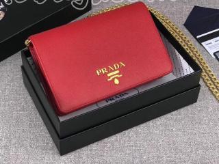 1BP006_NZV_F068Z_V_COM プラダ バッグ スーパーコピー PRADA レディース ショルダーバッグ 3色選択可 レッド レザー