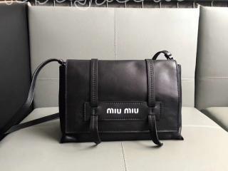 5BD073_2BYA_F0002_V_OOO ミュウミュウ バッグ スーパーコピー MIUMIU Grace Lux レザー レディース ショルダーバッグ 3色選択可 ブラック