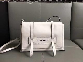 5BD073_2BYA_F0009_V_OOO ミュウミュウ バッグ コピー MIUMIU Grace Lux レザー レディース ショルダーバッグ 3色選択可 ホワイト