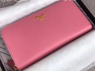 1ML506_QWA_F0505 プラダ 長財布 スーパーコピー PRADA 「サフィアーノ」レザー レディース ラウンドファスナー財布 4色選択可 ピンク